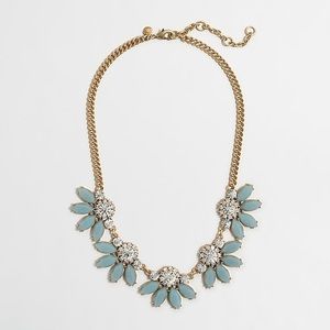 J. Crew Factory Light Blue Divided Flower Necklace